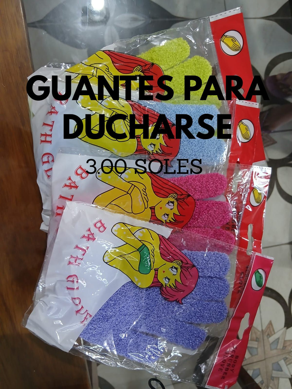 GUANTES PARA BAÑARSE